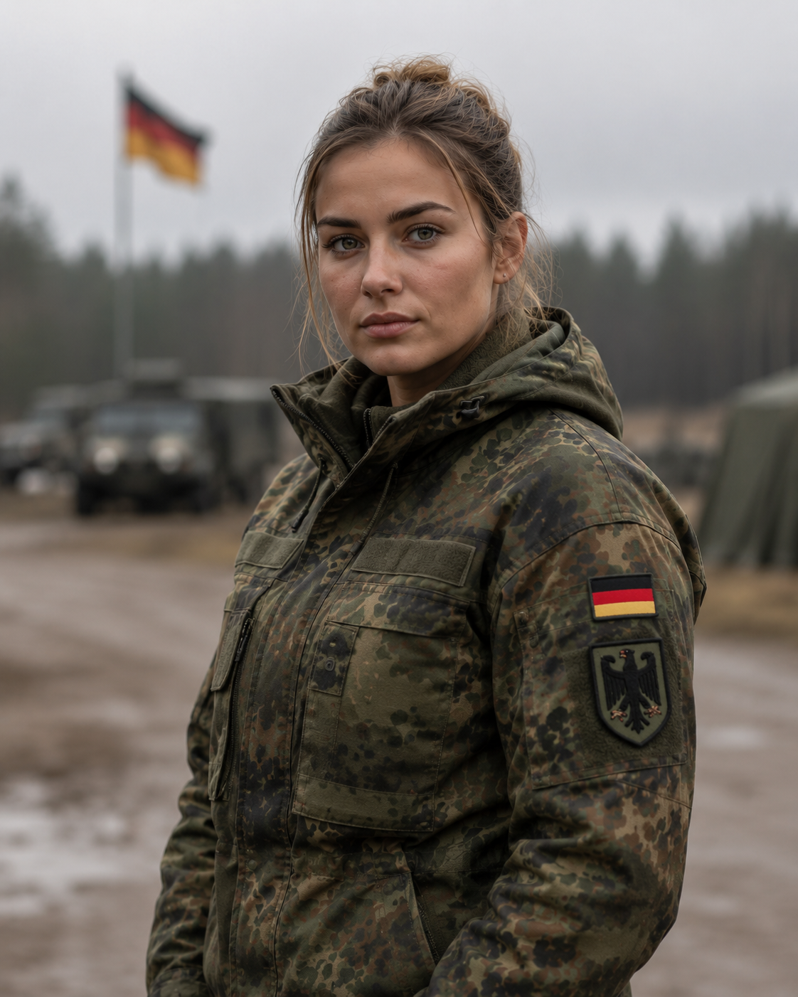 Berufssoldatin – Versicherungsbeispiel Sarah Berufssoldatin der Bundeswehr als Beispiel für eine individuelle Versicherungsberatung in der Familienphase.